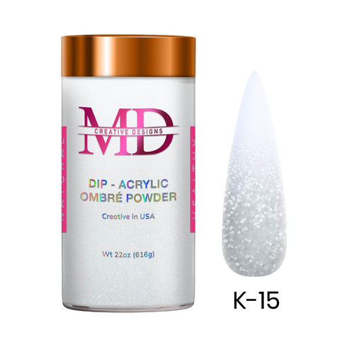 2-in-1 Dip & Acrylic Powder - CRYSTAL - K015 - 22oz