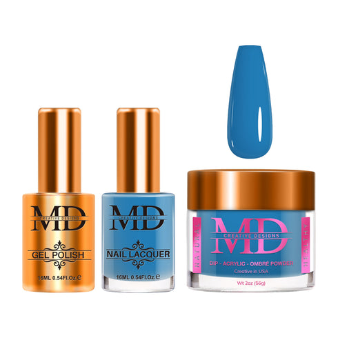 4-in-1 Trio Set - Gel + Lacquer + Dip + Acrylic - TANTALIZING BLUE - K093